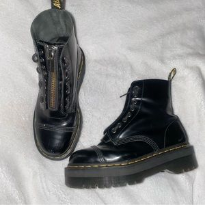 Dr Martens Sinclair Boots MILLED NAPPA LEATHER PLATFORM BOOTS